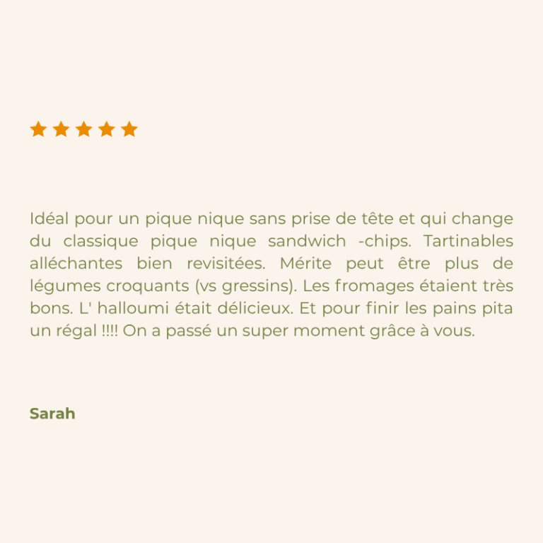 Avis entre l traiteur